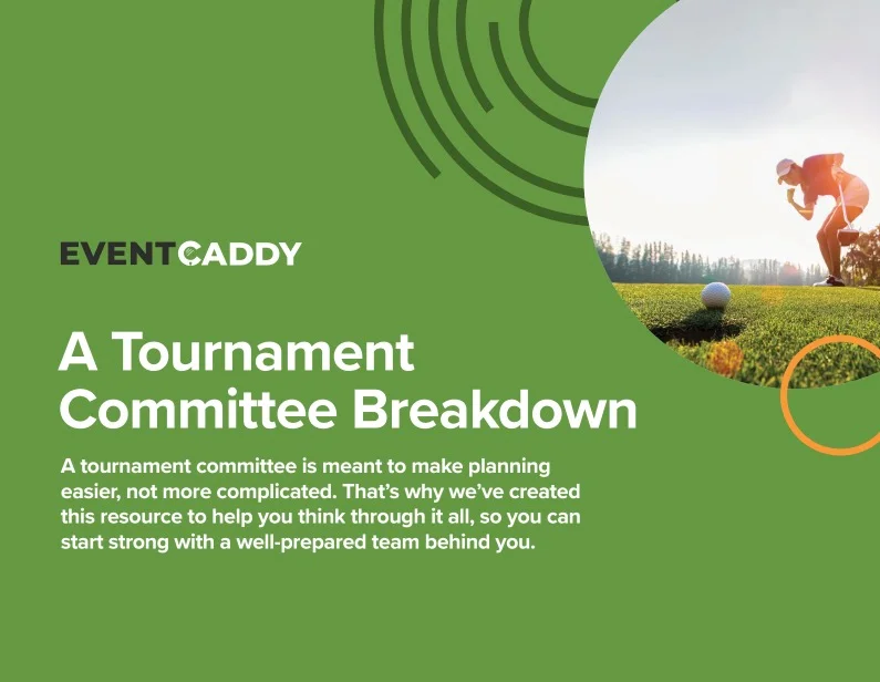 Cover preview of the golf tournament committee planning guide.