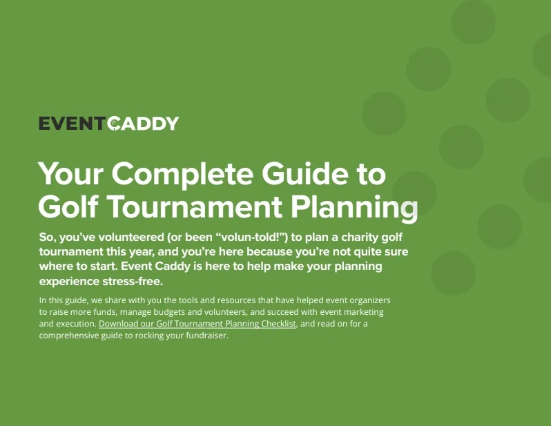 Preview of the Event Caddy 14-step golf tournament planning guide.