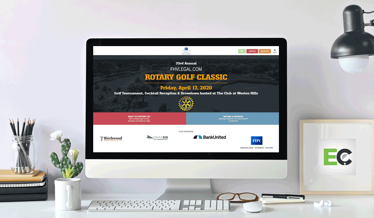 Example of an Event Caddy Tournament website